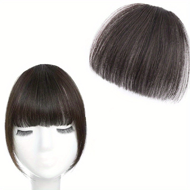 Bangs Hair Clip for Women-Straight Hair Clip In Bangs with Sideburns and No Sideburns Mixed Packaging 100% Human Hair Piece