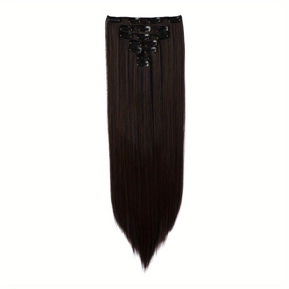 Removable Hair Topper, Hair Topper for Women, Hair Extensions Clip in 6pcs/ 7pcs Brown Hair Extension Long Wavy Full Head Clip in Hair Extension Hair Pieces for Women, Blonde Hair Topper, Wig Tools
