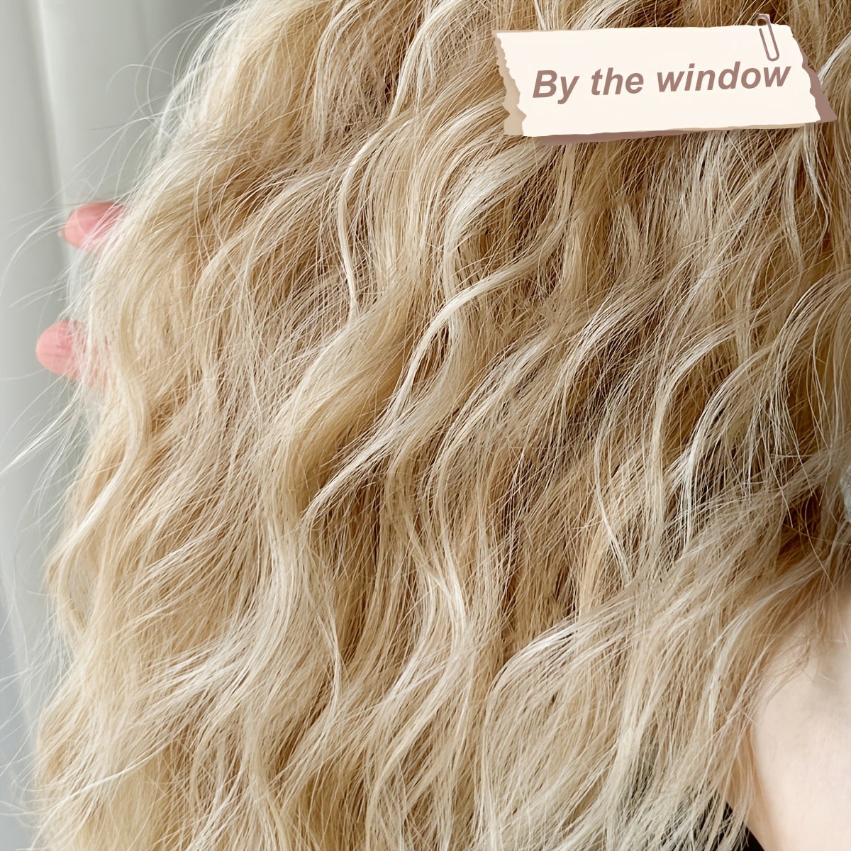 Claw ponytail extension hair Blonde 71.12 cm long water wave heat-resistant fiber synthetic ponytail suitable for Women's daily use