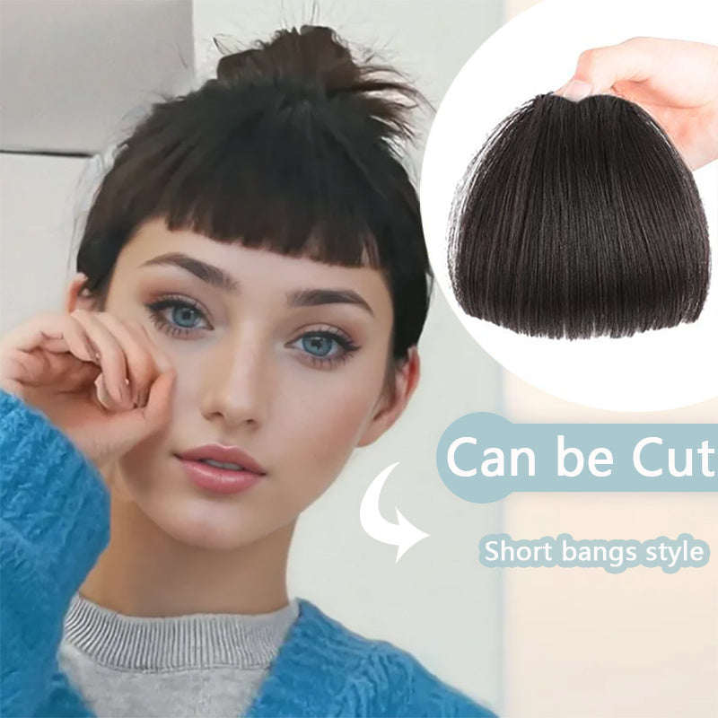 Bangs Hair Clip for Women-Straight Hair Clip In Bangs with Sideburns and No Sideburns Mixed Packaging 100% Human Hair Piece