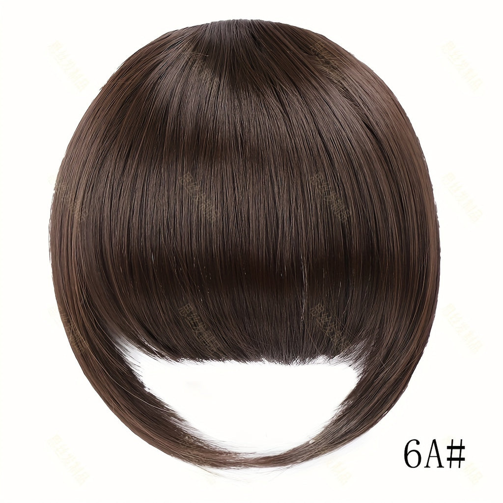 Elegant Synthetic Bob Hairpiece for Women - Straight Hair, Invisible Clip, Suitable for All Ethnicities