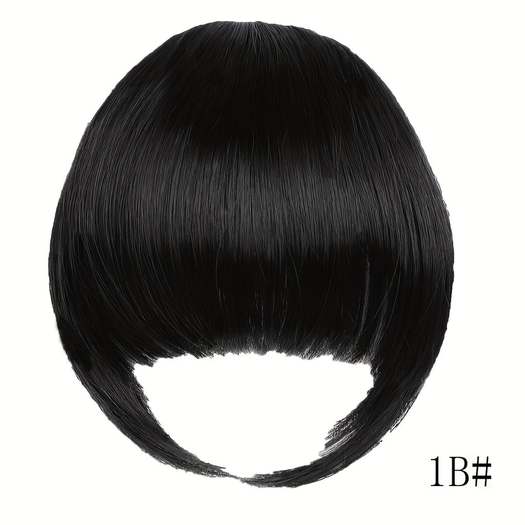 Elegant Synthetic Bob Hairpiece for Women - Straight Hair, Invisible Clip, Suitable for All Ethnicities