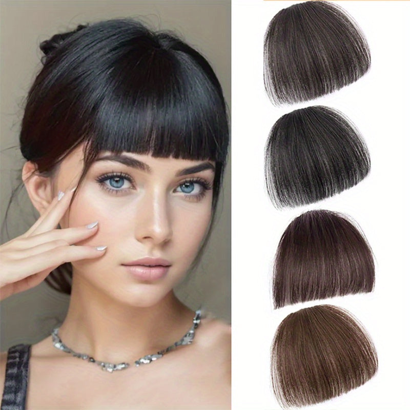 Bangs Hair Clip for Women-Straight Hair Clip In Bangs with Sideburns and No Sideburns Mixed Packaging 100% Human Hair Piece