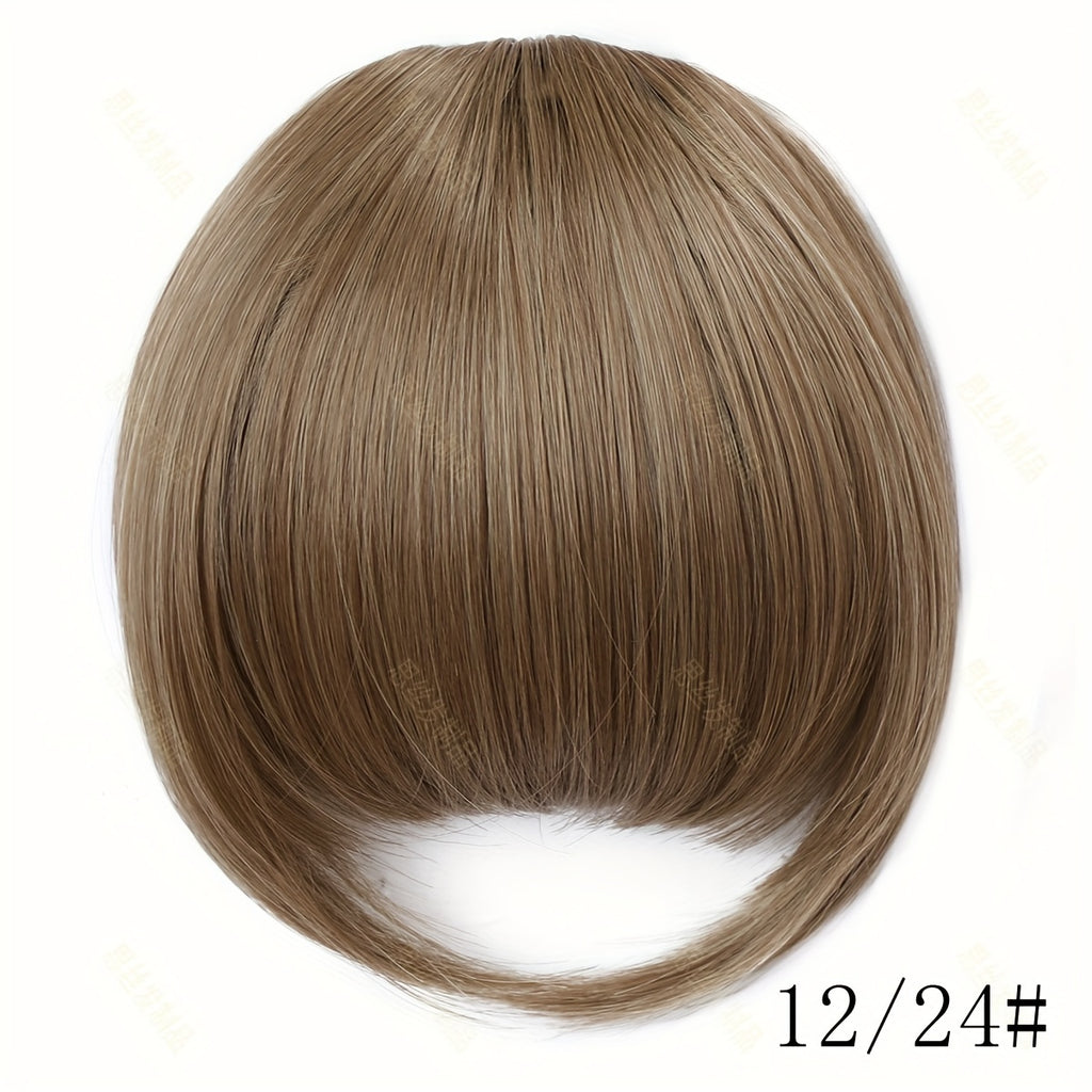 Elegant Synthetic Bob Hairpiece for Women - Straight Hair, Invisible Clip, Suitable for All Ethnicities