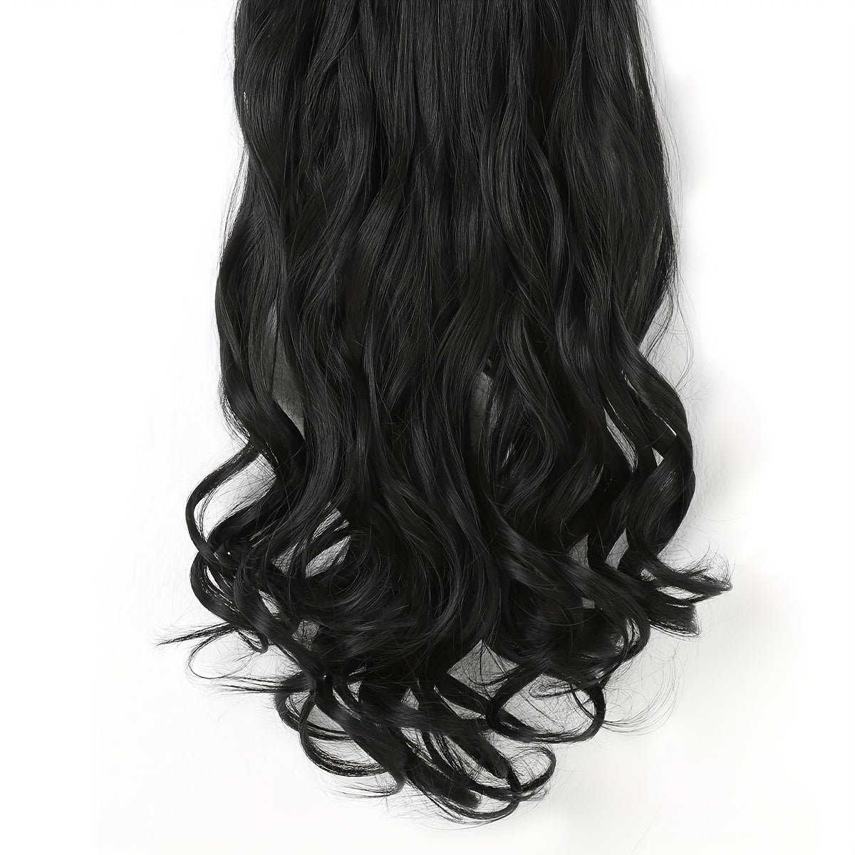 YUSULAXI 22 Inch Long Wavy Clip-In Synthetic Hair Extensions | Gradient Blonde to Brown | Versatile & Natural-Looking for All Genders and Ethnicities