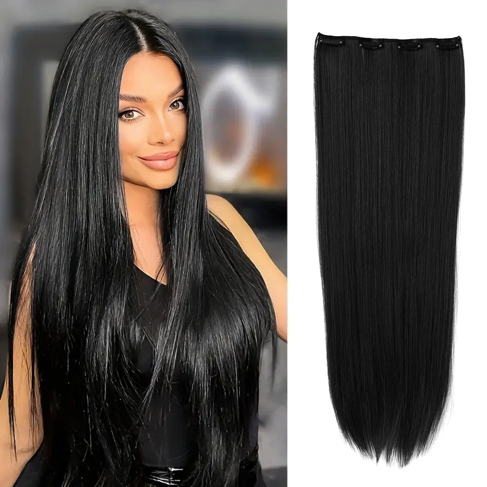 Removable Hair Topper, Hair Topper for Women, Hair Extensions Clip in 6pcs/ 7pcs Brown Hair Extension Long Wavy Full Head Clip in Hair Extension Hair Pieces for Women, Blonde Hair Topper, Wig Tools
