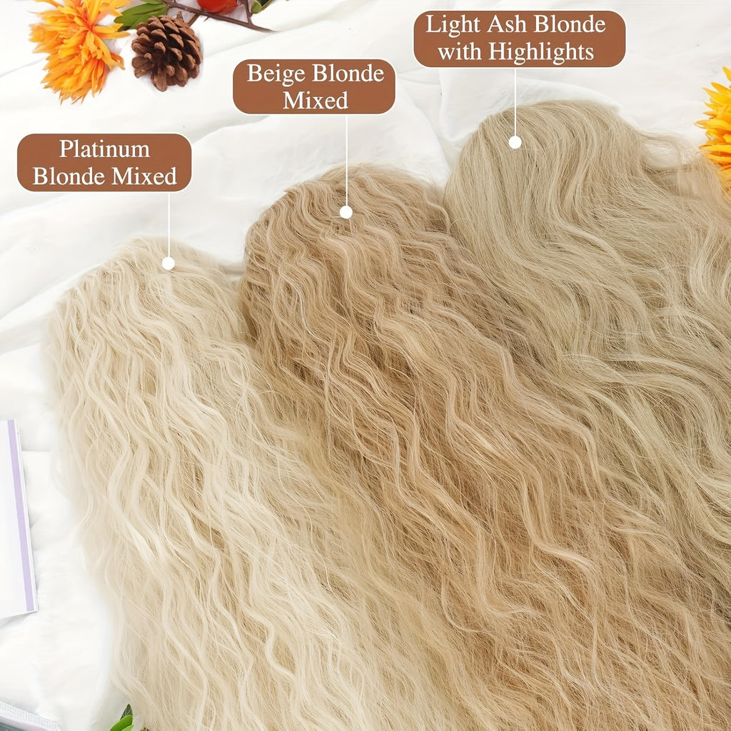 BARSDAR Curly Wavy Drawstring Ponytail Extension 55.88 cm Synthetic Comb Clip in Ponytails Hairpiece for Women Voluminous Natural Looking Ponytail Hair Extensions Fake Ponytails